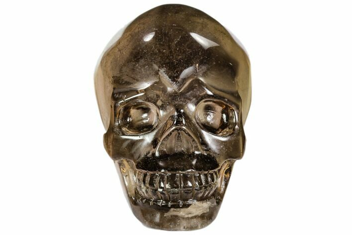 Carved, Smoky Quartz Crystal Skull #108763